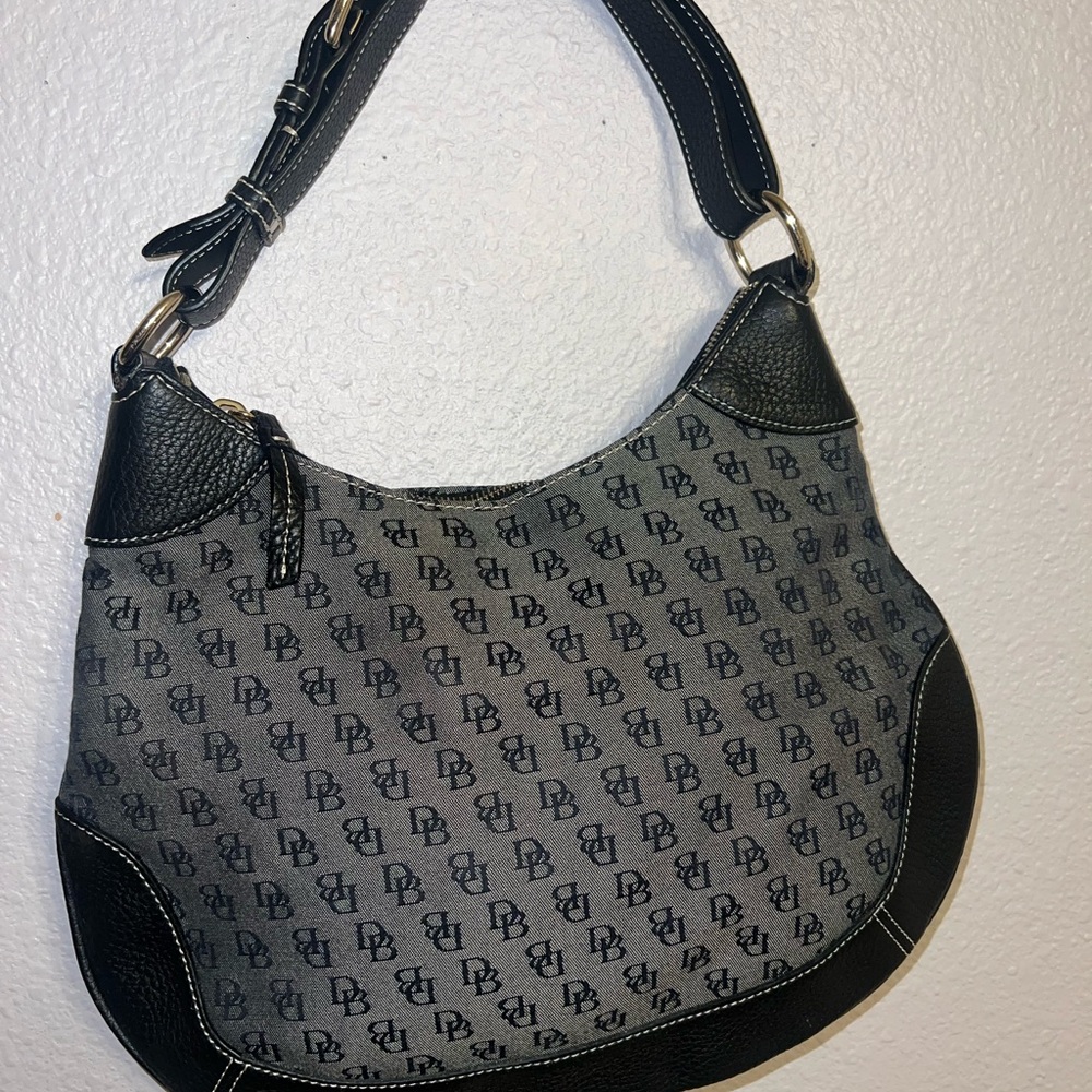 Dooney & Bourke Black and Gray Hobo Bag